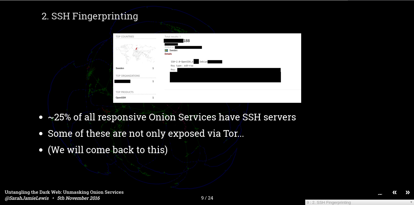 Untangling the Dark Web: Unmasking Onion Services - Hackfest November 5th 2016