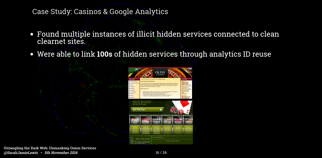 Untangling the Dark Web: Unmasking Onion Services - Hackfest November 5th 2016