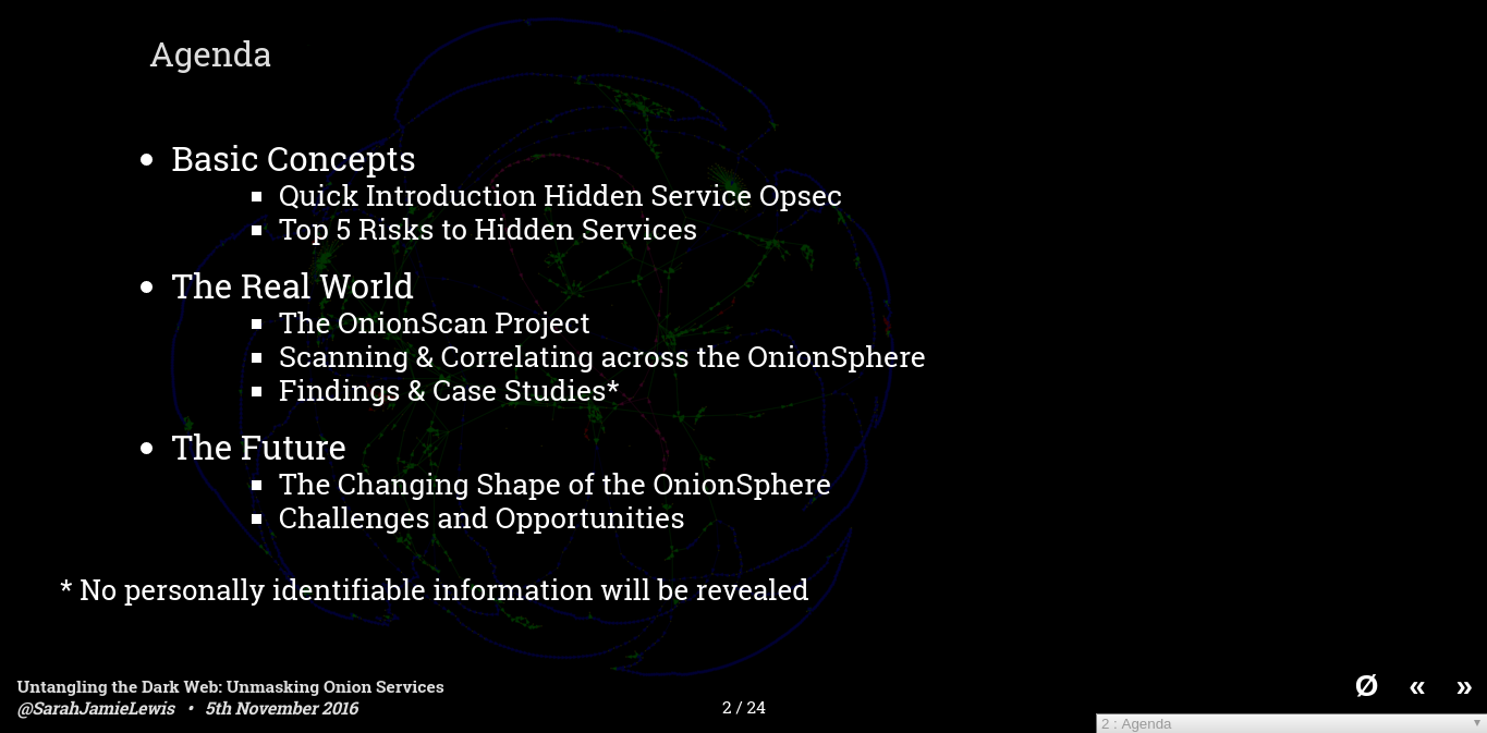 Untangling the Dark Web: Unmasking Onion Services - Hackfest November 5th 2016